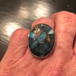 Sterling Silver Turquoise Ring.